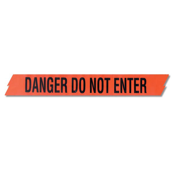 Presco Barricade Tape, 2.5 mil, "Danger Do Not Enter", Red, 1/Roll